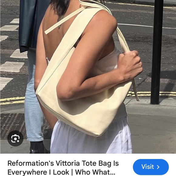 Reformation Small Vittoria Tote in suede cuoro NWT in dust bag - Picture 3 of 6